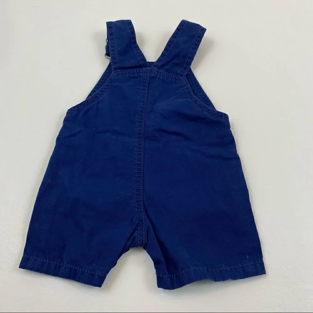 Carter's navy blue 100% cotton shorteralls overalls unisex 3 monts